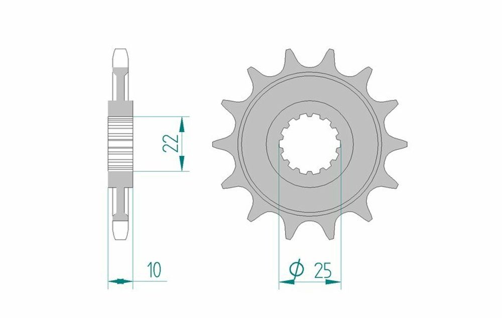 SP 1077177001 AFAM Standard Stahlritzel vorne 94312 - 520    passend fuer TM RACING EN 250