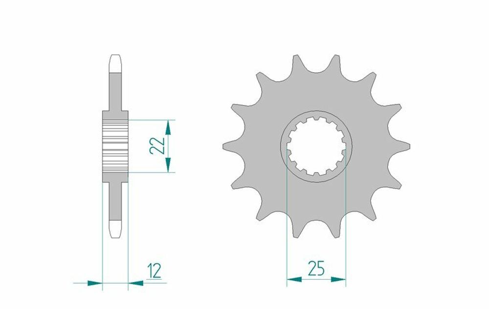 SP 1077178001 AFAM Selbstreinigendes Stahlritzel vorne 94313 - 520    passend fuer GAS GAS EC 200