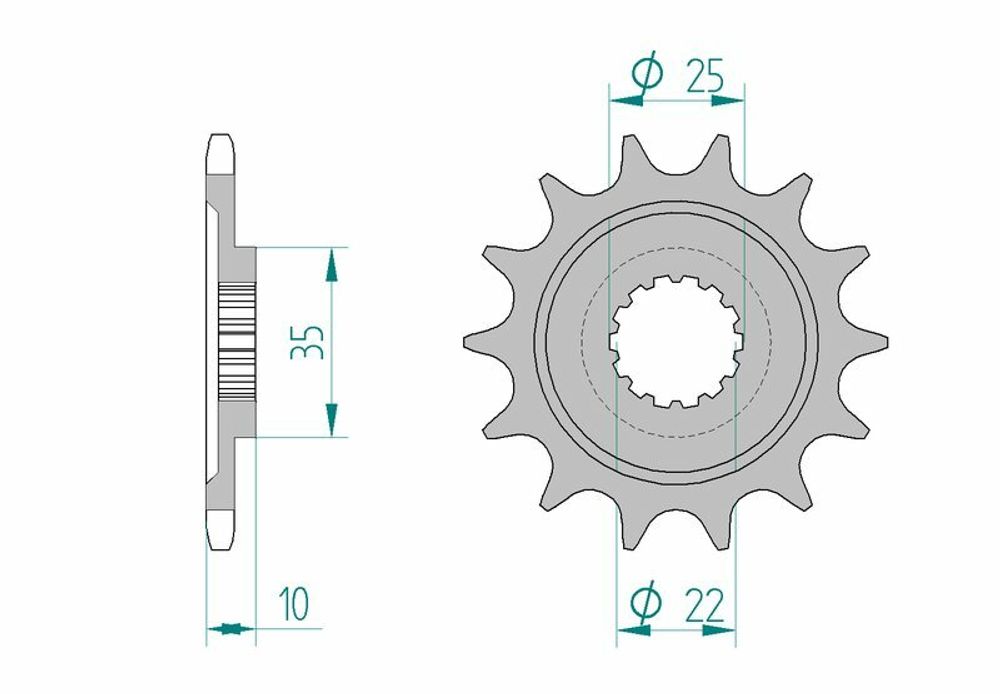 SP 1077186001 AFAM Standard Stahlritzel vorne 94604 - 520    passend fuer MV AGUSTA BRUTALE 750