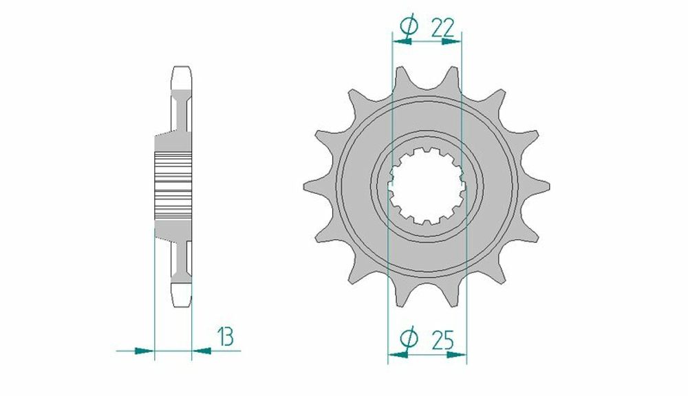 SP 1077192001 AFAM Standard Stahlritzel vorne 94902 - 525    passend fuer MOTO MORINI 1200 CORSARO