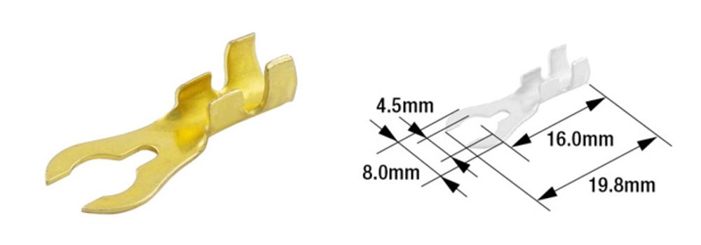 SP 1078225 TOURMAX Gabelquetschverbinder männlich 100 Stück Ø 4,5 mm Typ B-21  passend fuer