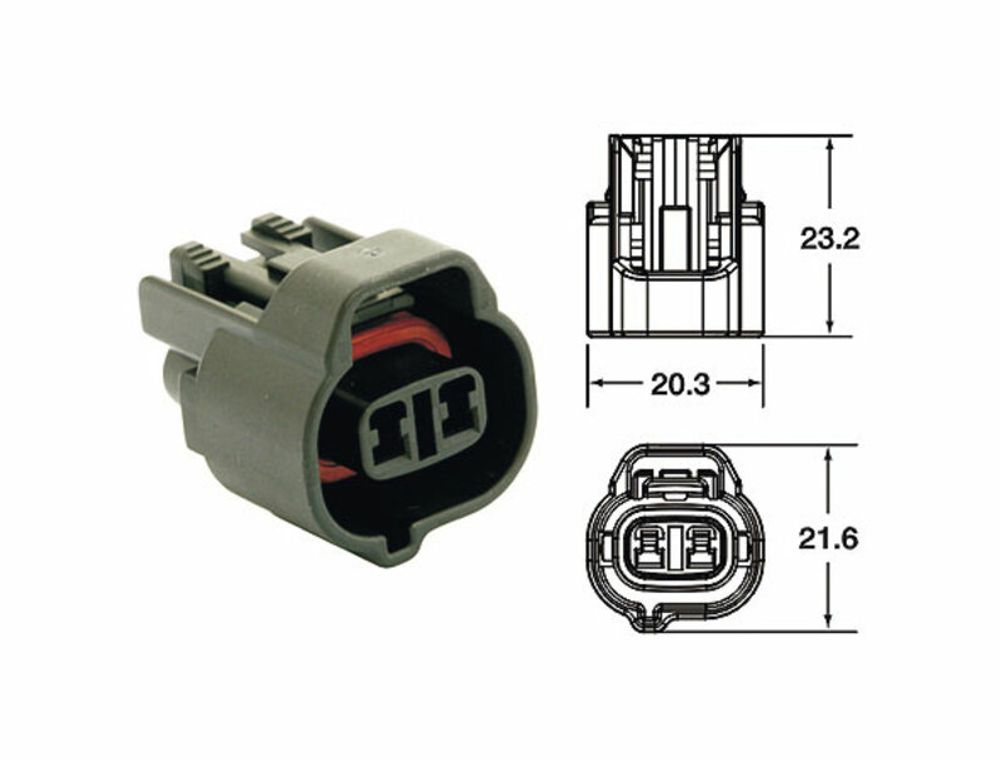SP 1079690 BIHR Steckverbinder weiblich Modell 090 SMTO OE 2-polig schwarz - 5 Stück  passend fuer   Schwarz