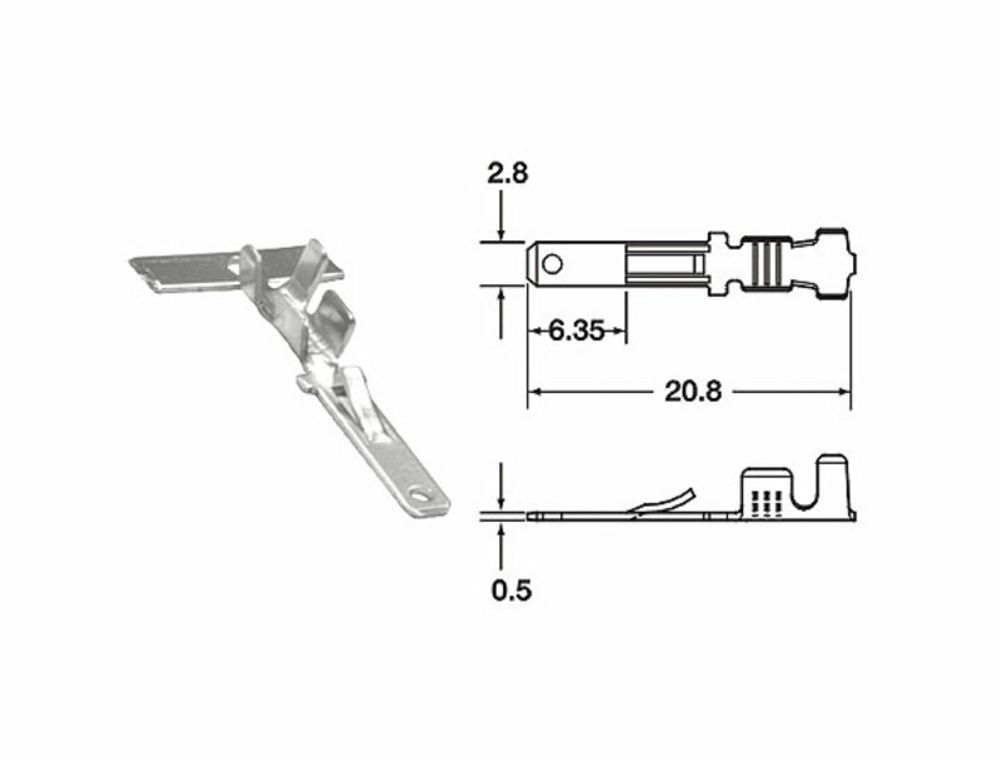 SP 1079702 Pin männlich ML Ø0,85/1,25 - x50  passend fuer