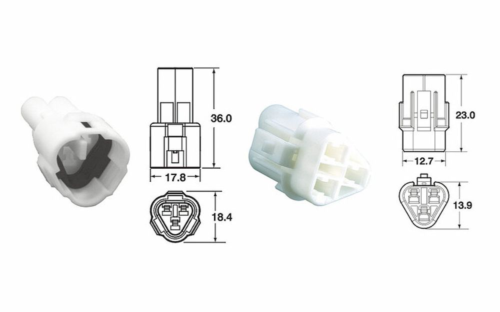 SP 1079706 BIHR Satz Steckverbinder Modell 090 SMTO OE 3-polig Ø 0,85 mm²/1,25 mm² - 5 komplette Sätze  passend fuer
