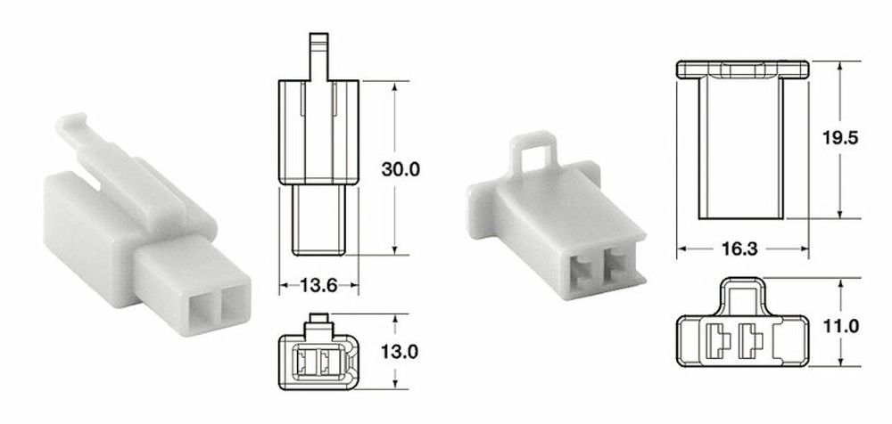 SP 1079711 BIHR Satz Steckverbinder 110 ML OE 2-polig Ø 0,5mm²/0,85 mm² - 5 komplette Sätze  passend fuer