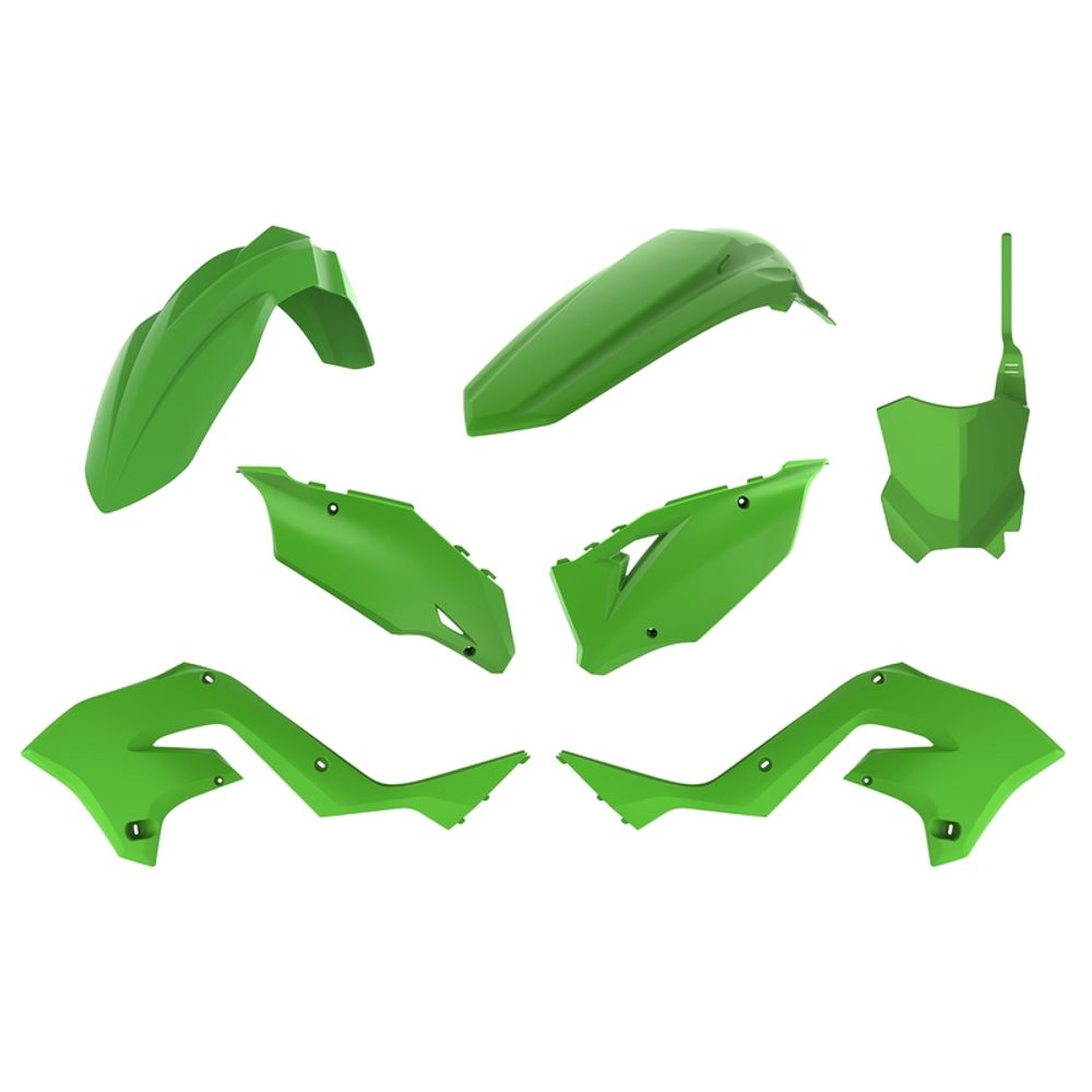 SP 1086103001 POLISPORT Restyle Plastikbausatz Grün Kawasaki KX125/250  passend fuer KAWASAKI KX 250 Grün