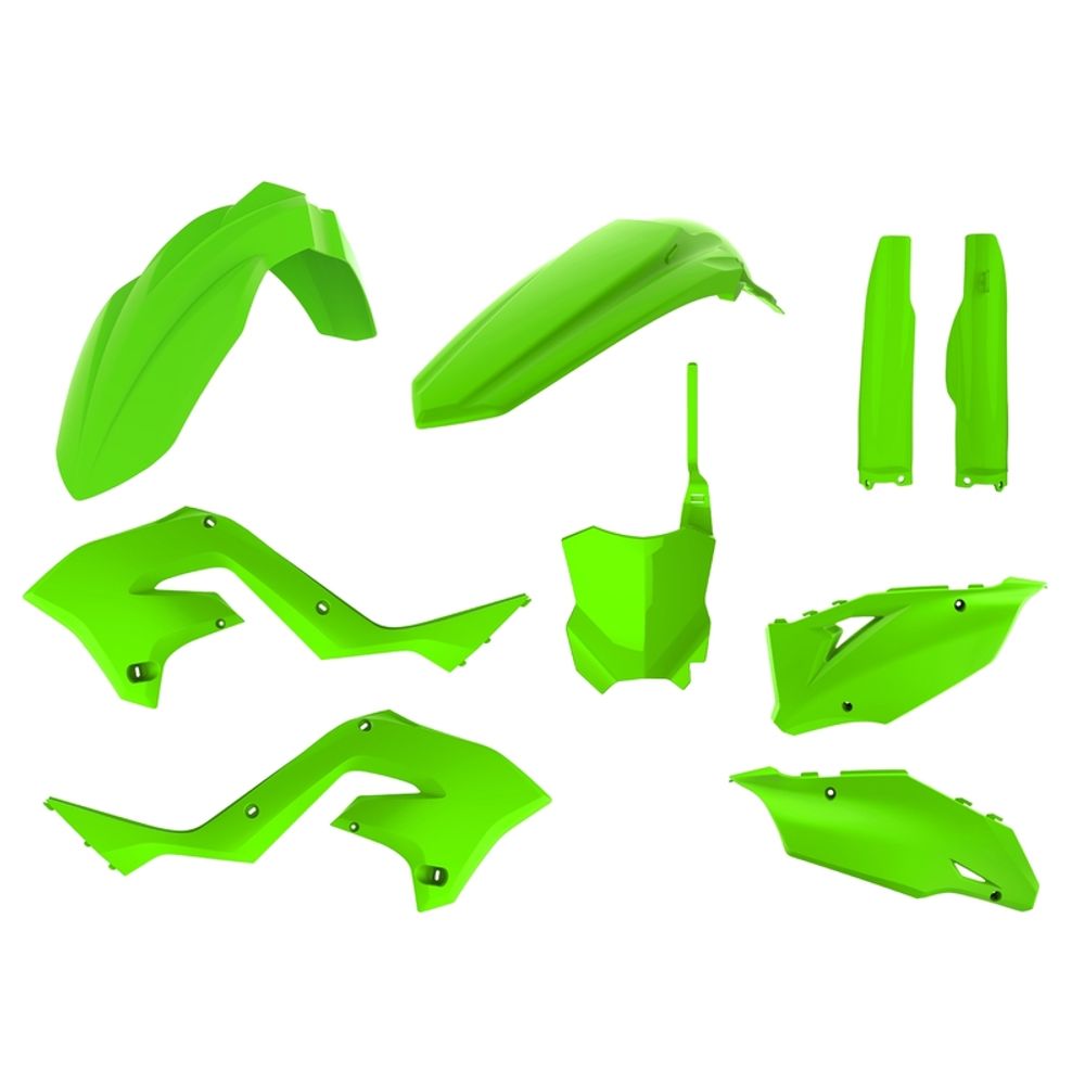 SP 1086103004 POLISPORT Restyle Plastikbausatz Limettengrün Kawasaki KX125/250  passend fuer KAWASAKI KX 250 Grün