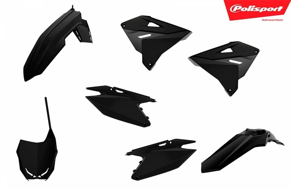 SP 1086120003 POLISPORT Plastik Kit OEM Color Suzuki  passend fuer SUZUKI RM 250 Schwarz