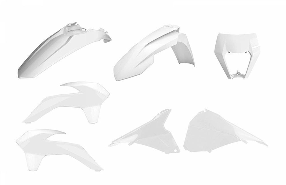 SP 1086179002 POLISPORT Enduro Plastik-Kit Restyle weiß KTM EXC/EXC-F  passend fuer KTM 125 EXC Weiss