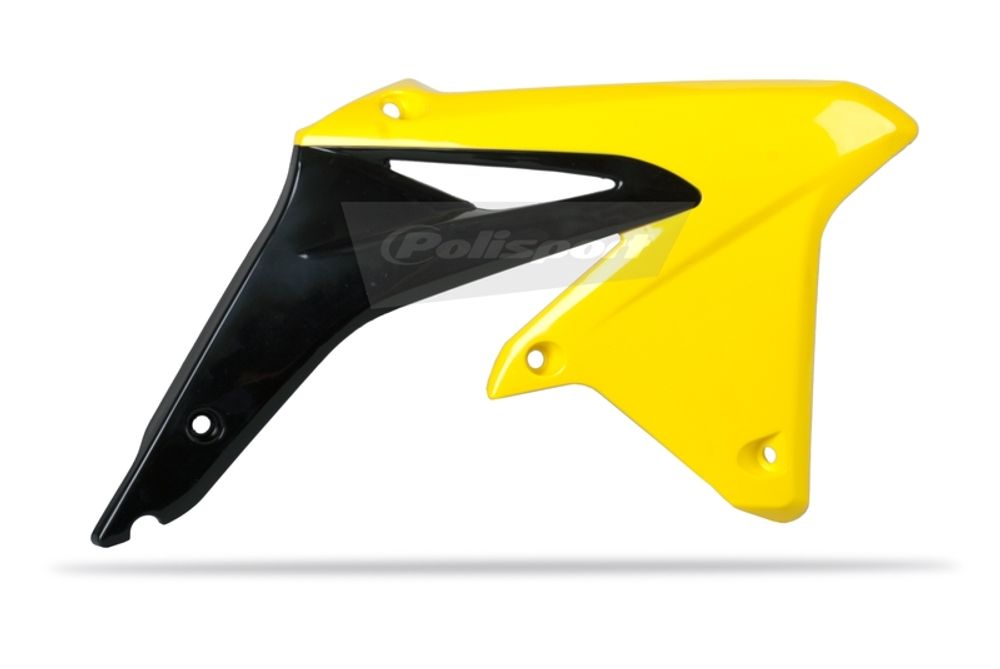 SP 1086274001 POLISPORT Kühlerspoiler seitlich RMZ450 08-13 Schwarz/Gelb  passend fuer SUZUKI RM-Z 450 OEM