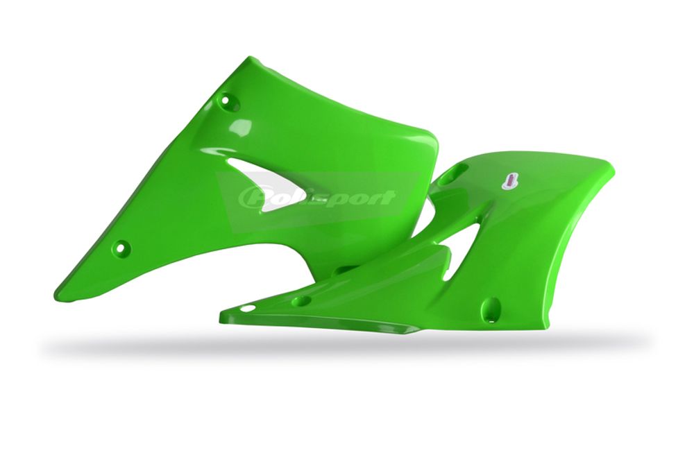 SP 1086354001 POLISPORT Kühlerspoiler seitlich Grün Kawasaki KX125/K X250  passend fuer KAWASAKI KX 125 Grün