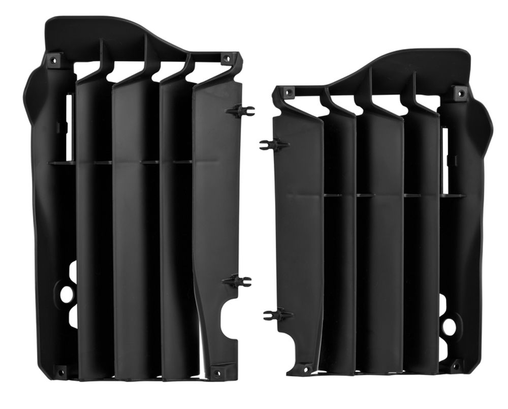 SP 1086390001 Kühlerabdeckung Polisport schwarz Kawasaki KX250F  passend fuer KAWASAKI KX 250 F Schwarz