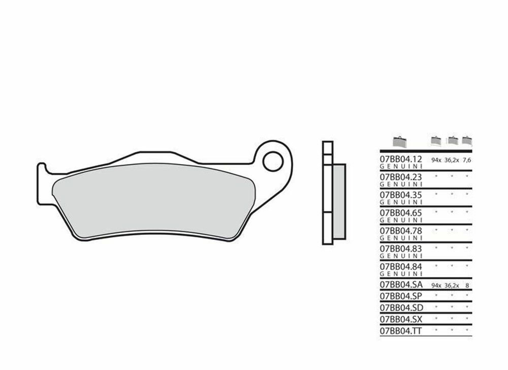 SP 1090519 BREMBO Bremsbelage 07BB04CC Karbon Ceramik  passend fuer KTM 250 EXC