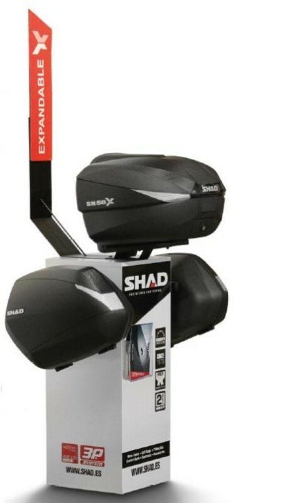 SP 1092089 SHAD Display Cube Top Case + 3p Side Cases  passend fuer