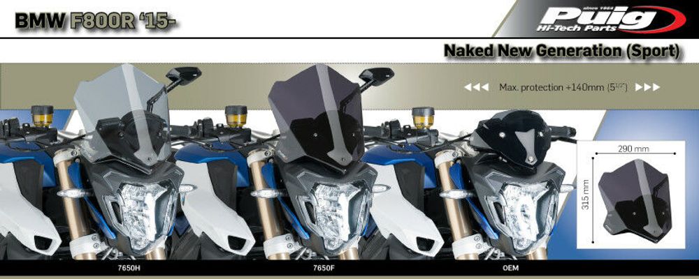 PUIG 7650F New Generation Sport  passend fuer BMW F800R Stark getönt