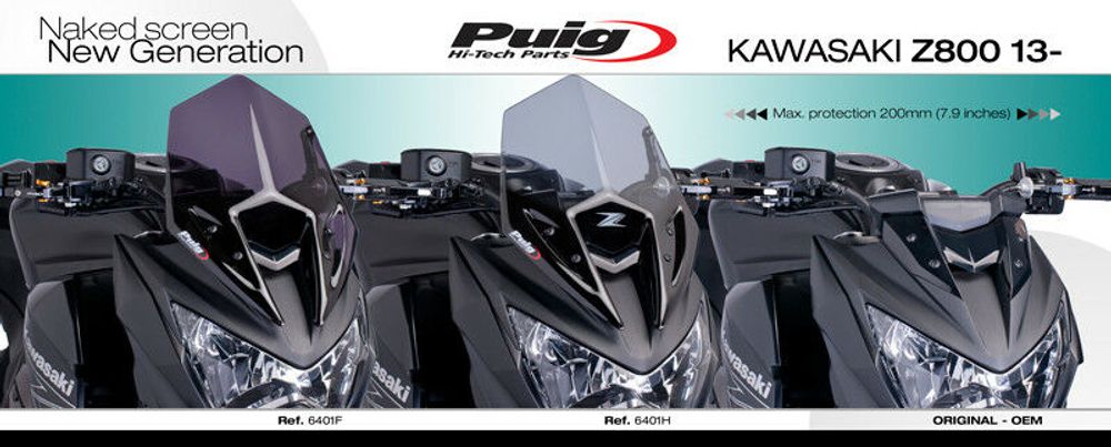 PUIG 6401N New Generation Sport  passend fuer KAWASAKI Z800 Schwarz