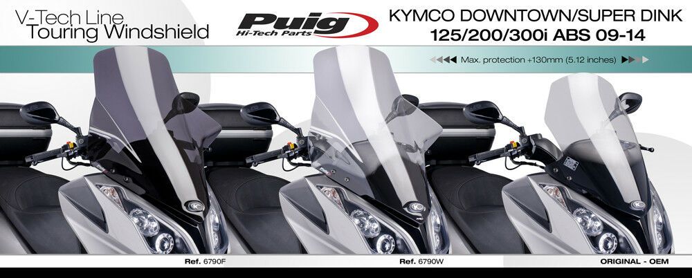 PUIG 6790W Windschutzscheibe V-Tech Line Touring  passend fuer KYMCO X-TOWN 300 Transparent