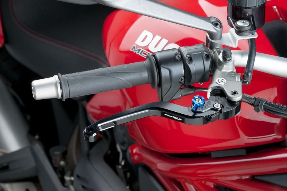 Brems-Kupplungshebel Puig Kawasaki Z 900RS (ZR900C) 2018- schwarz lang starr