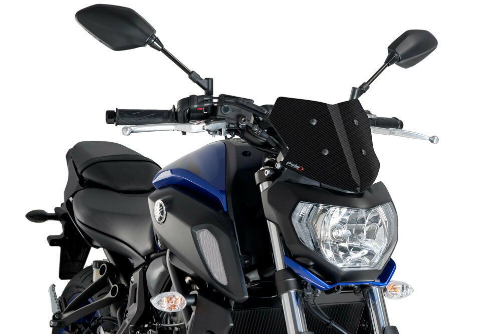 PUIG 9666C Windschutzscheibe New Generation Sport  passend fuer YAMAHA MT-07 Carbon look