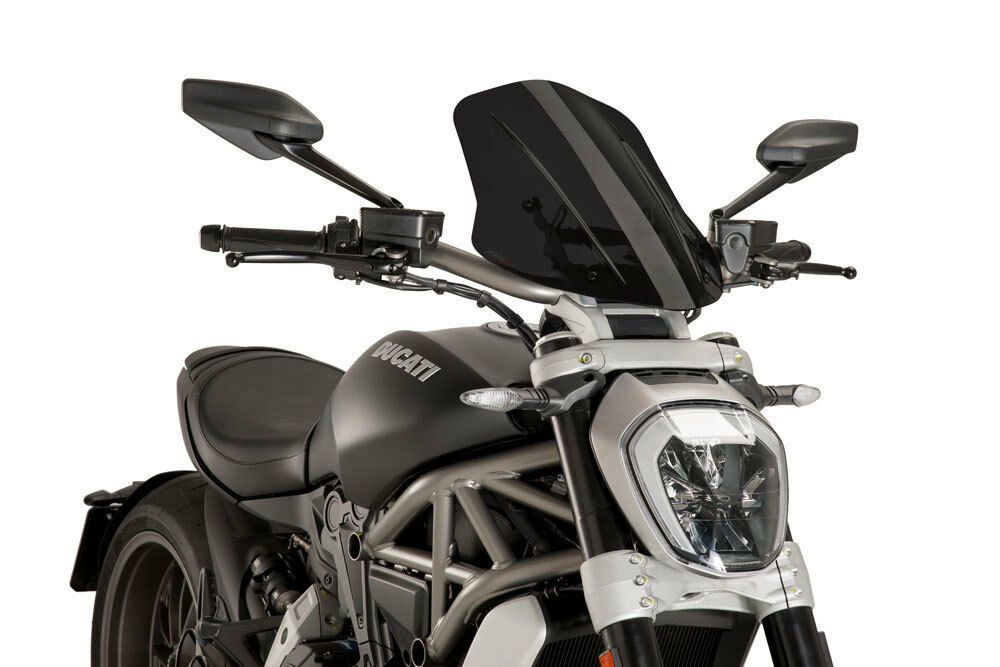 PUIG 8922F Windschutzcheiben New Generation Verstellbare  passend fuer DUCATI X DIAVEL Stark getönt