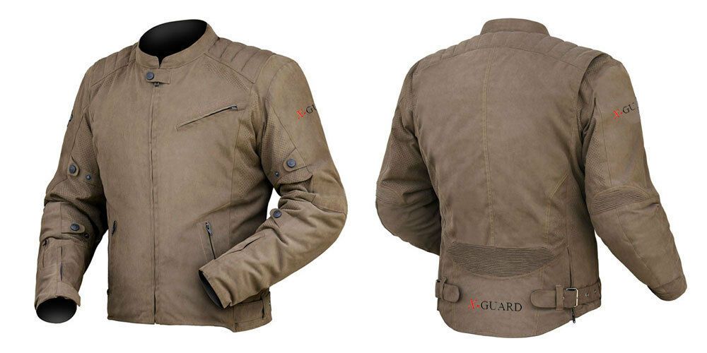 X-Guard Scrambler - Motorradjacke im Vintage Look - braun, Groesse M