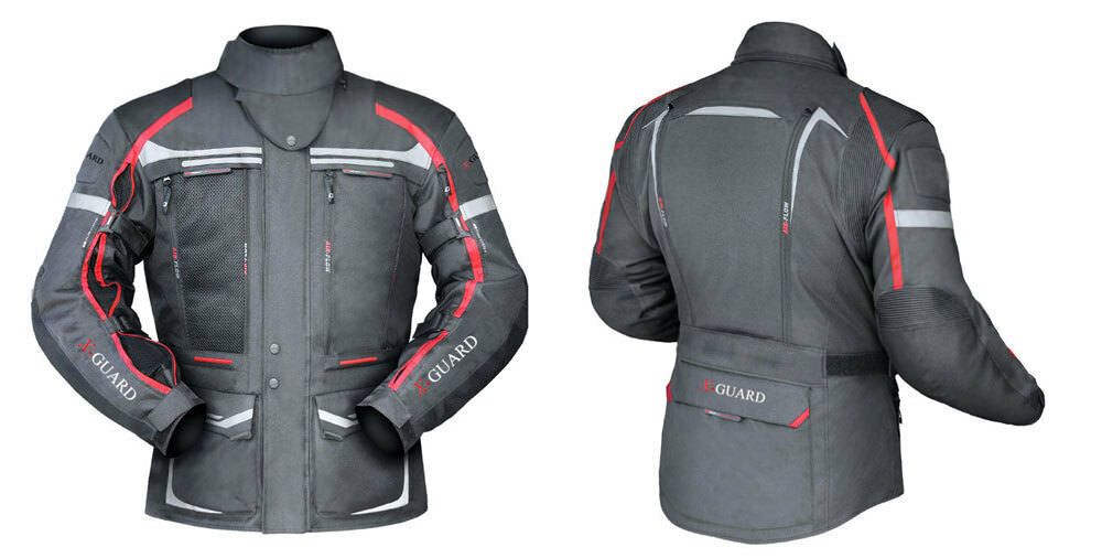 X-Guard Vortex Motorradjacke schwarz, Groesse XL