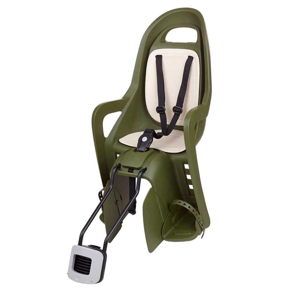 SP 1100248 POLISPORT Groovy Maxi FF 29" Rear Child Bike Seat Frame Mounting - Dark Green/Cream  passend fuer   Creme Weis