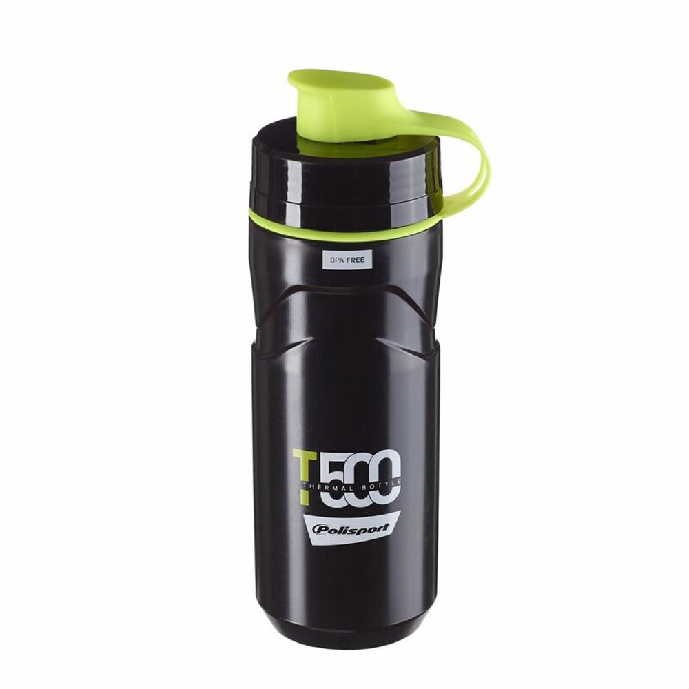 SP 1100321 POLISPORT Thermal Bottle T500 Black/Lime Green 500/650ml  passend fuer