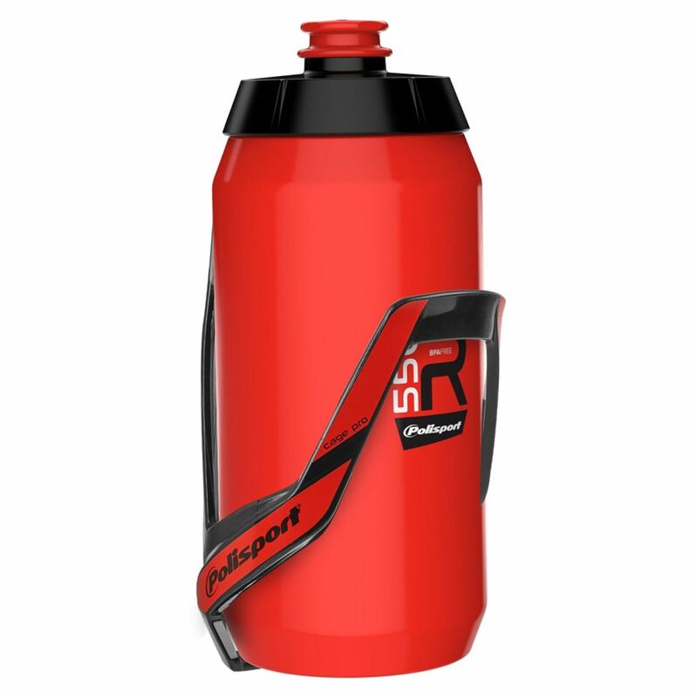 SP 1100350 POLISPORT Bundle Kit - Holder Pro+Bottle R550 Red - 550ml  passend fuer
