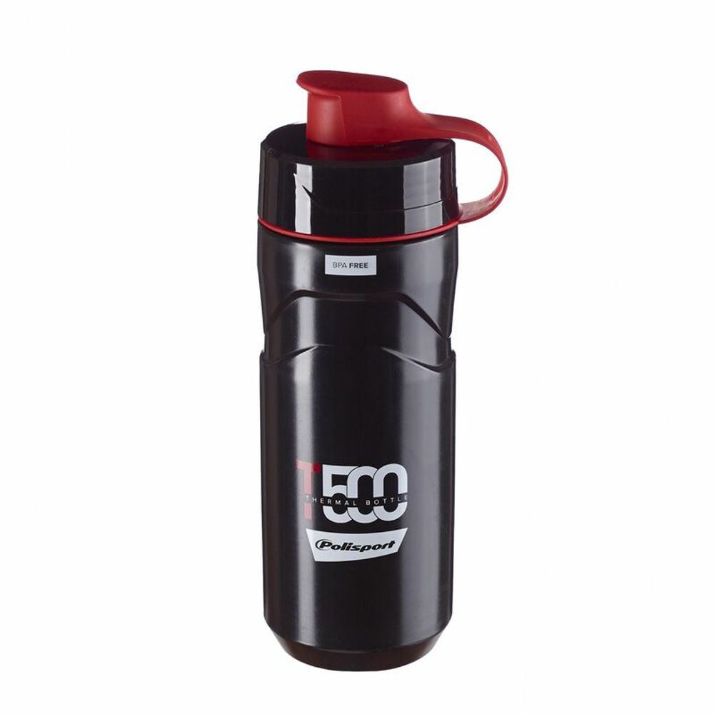 SP 1100366 POLISPORT Thermal Bottle T500 Black/Red 500/650ml  passend fuer