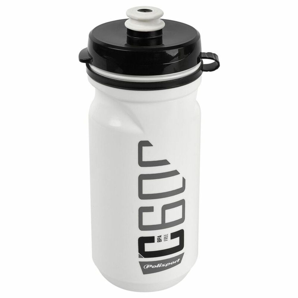 SP 1100480 POLISPORT Water Bottle C600 White/Black Clip On Cap 600ml  passend fuer