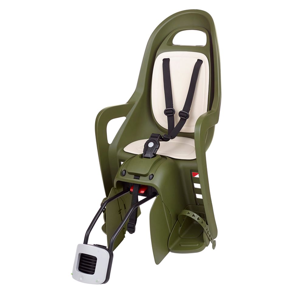 SP 1100502 POLISPORT Groovy RS+ Rear Child Bike Seat Frame Mounting - Dark Green/Cream  passend fuer   Creme Weis