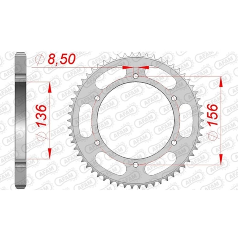 SP 1111063001 AFAM Standard Kettenrad 53104    passend fuer FANTIC XMF 125