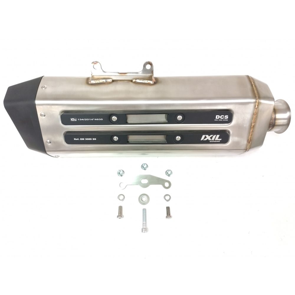 SP 1111261 IXIL MXT Endtopf Edelstahl / Endkappe schwarz - EM3089SS    passend fuer KTM 1190 ADVENTURE