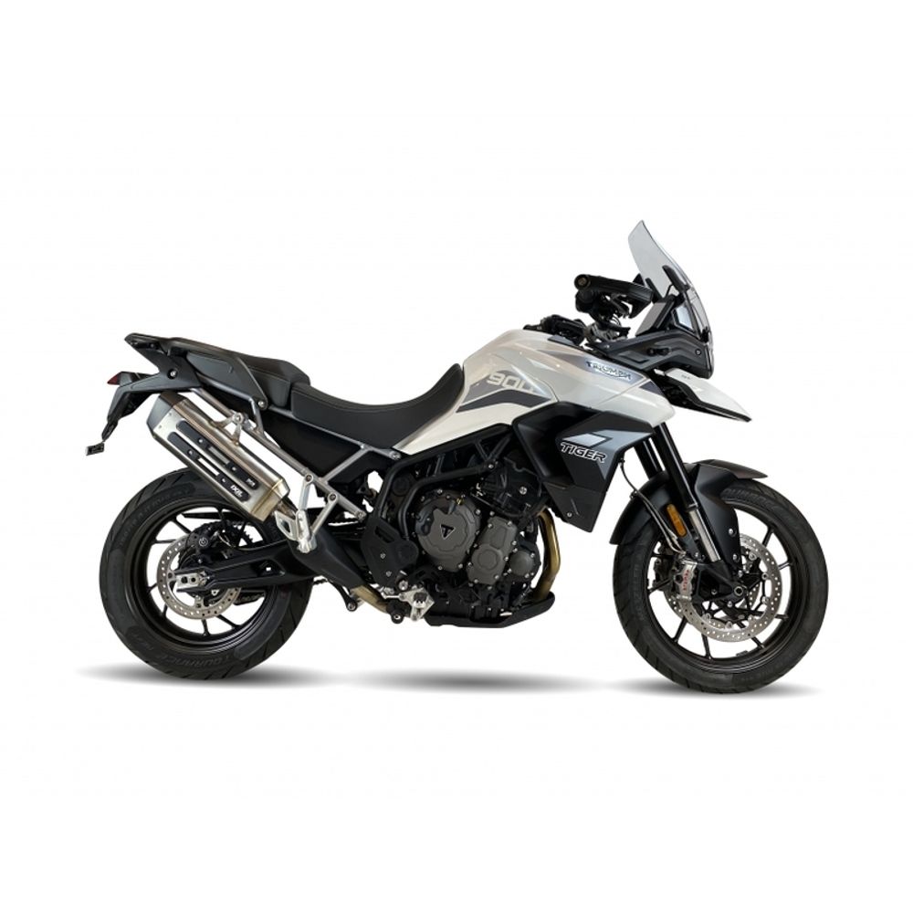 SP 1111262 IXIL MXT Endtopf Edelstahl / Endkappe schwarz - Triumph Tiger 900/GT/Rally - ET4066SS    passend fuer TRIUMPH TIGER 900