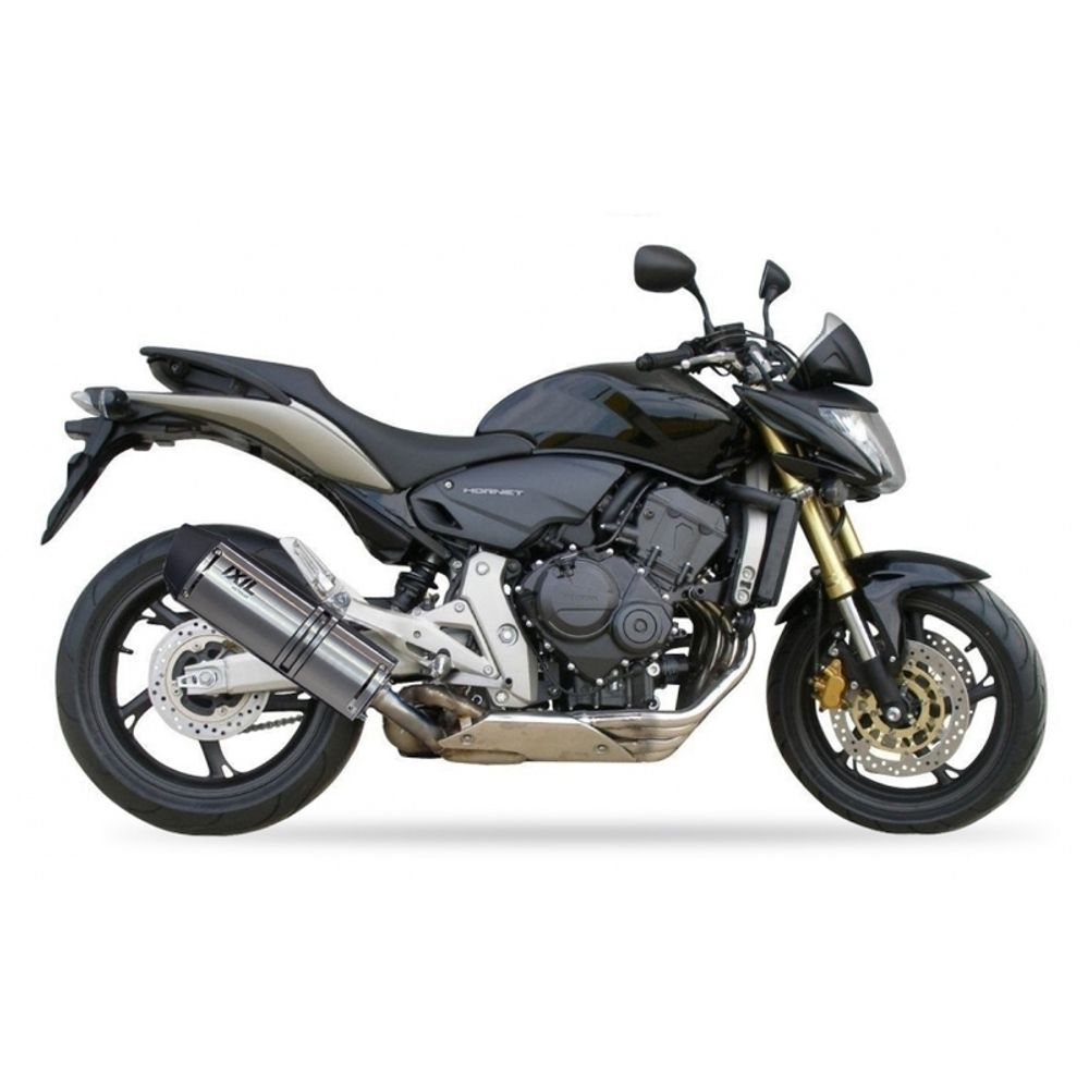 SP 1111288 IXIL Hexoval Endtopf Edelstahl schwarz / Endkappe Edelstahl schwarz - OH6048VSE    passend fuer HONDA CB 600 F HORNET