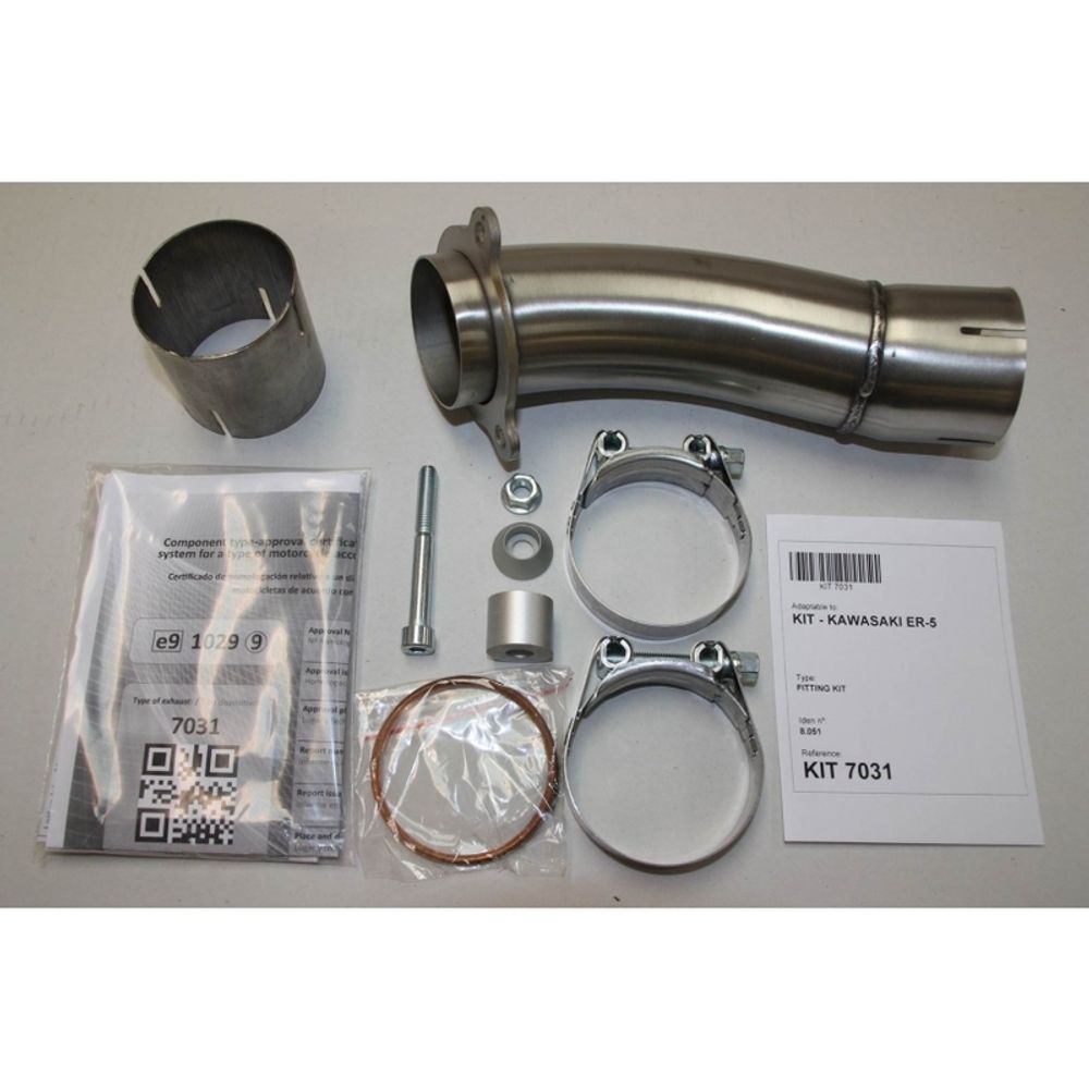 SP 1111291 IXIL Hexoval Endtopf Edelstahl / Endkappe Edelstahl schwarz - OK7031VSE    passend fuer KAWASAKI ER-5