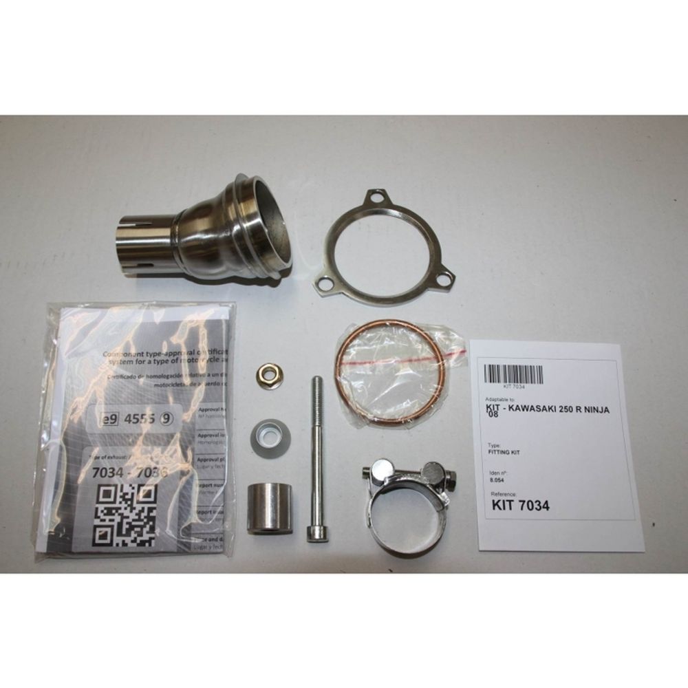 SP 1111292 IXIL Hexoval Endtopf Edelstahl schwarz / Endkappe Edelstahl - OK7034VSE    passend fuer KAWASAKI NINJA 250 R