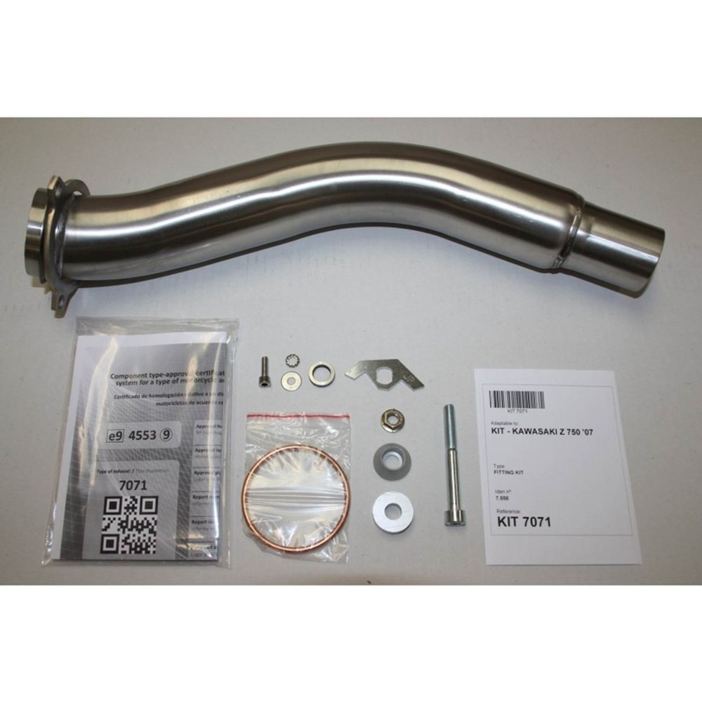 SP 1111300 IXIL Hexoval Endtopf Edelstahl / Endkappe schwarz    passend fuer KAWASAKI Z 750
