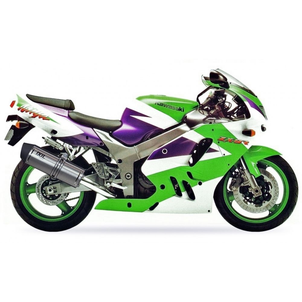 SP 1111302 IXIL Hexoval Endtopf Edelstahl / Endkappe schwarz    passend fuer KAWASAKI NINJA ZX-9 R