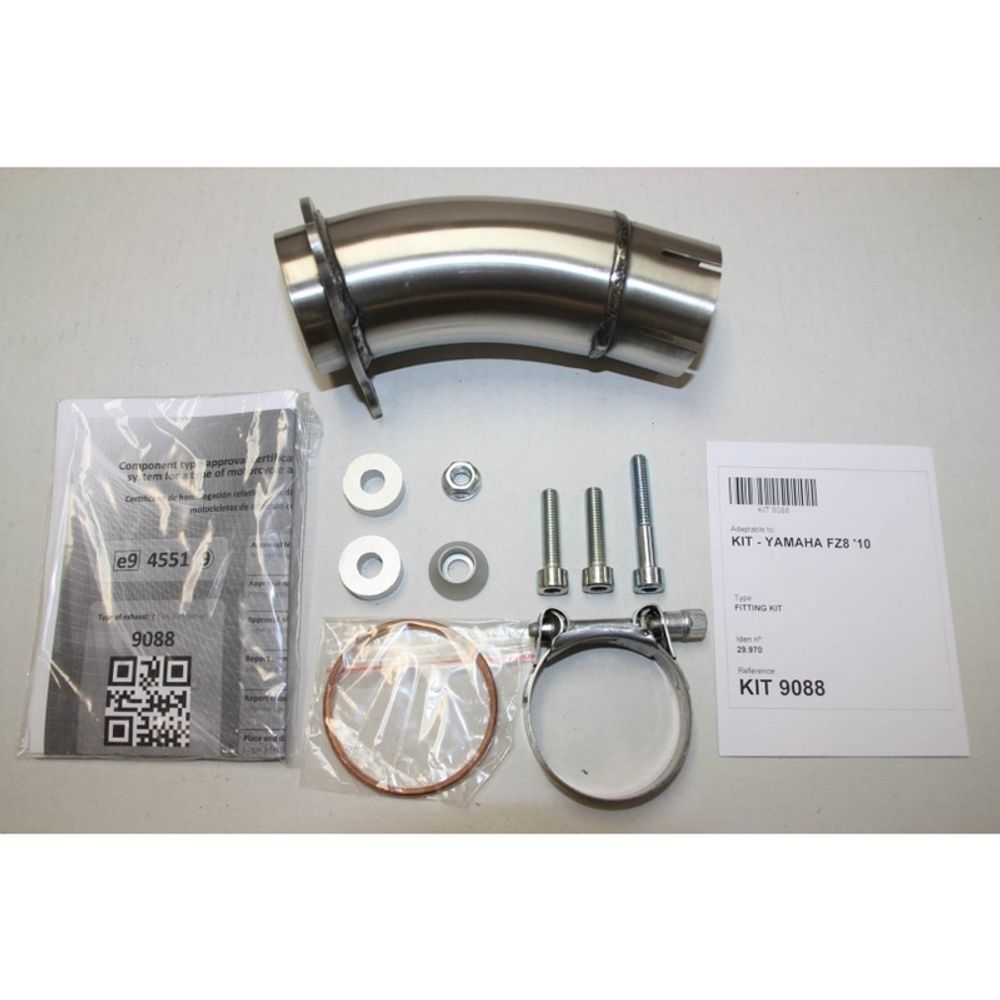 SP 1111328 IXIL Hexoval Endtopf Edelstahl / Endkappe Edelstahl schwarz - OY9088VSE    passend fuer YAMAHA FZ8 S