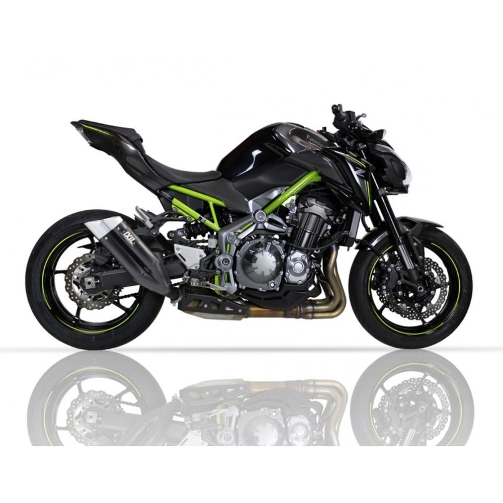 SP 1111375 IXIL Hyperlow Endtopf Edelstahl schwarz / Endkappe Aluminium - XK7372XB    passend fuer KAWASAKI Z 900