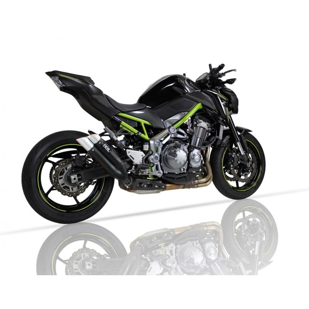 SP 1111375 IXIL Hyperlow Endtopf Edelstahl schwarz / Endkappe Aluminium - XK7372XB    passend fuer KAWASAKI Z 900