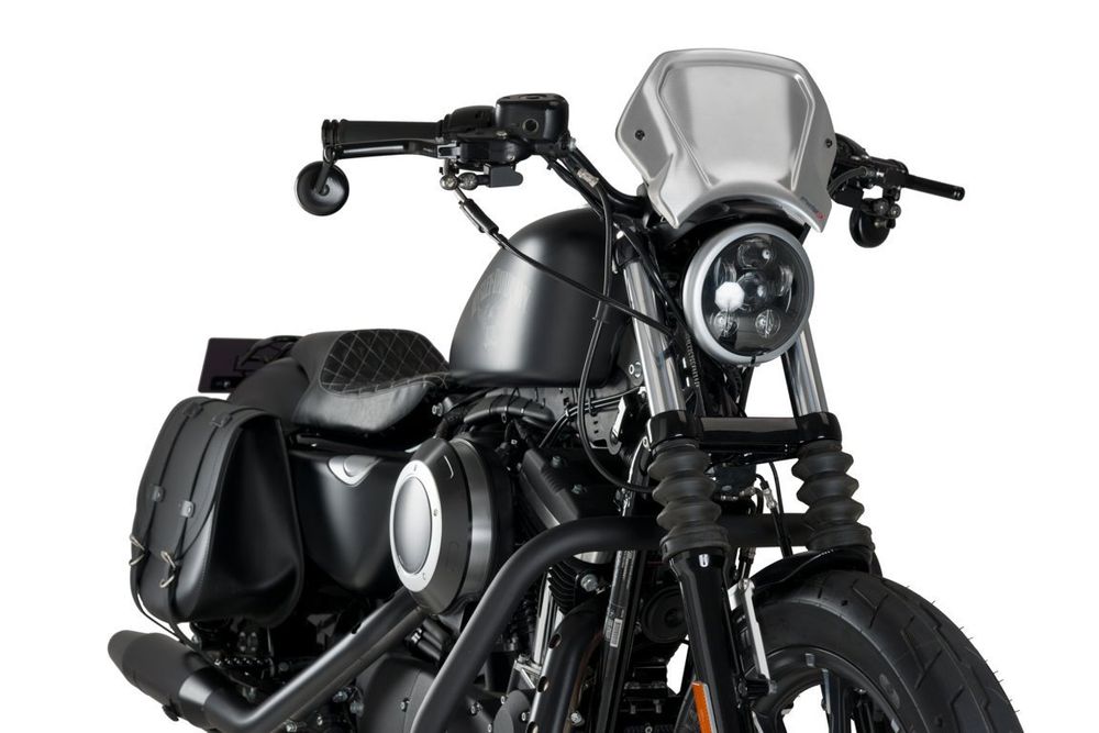 PUIG 1352P ALU Frontplatte  passend fuer HARLEY DAVIDSON SPORTSTER 883 IRON XL883N Silber
