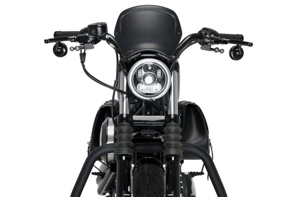 Puig 1351J Frontplatte  Kompatibel/Ersatz für HARLEY DAVIDSON SPORTSTER 883 IRON XL883N Mattschwarz