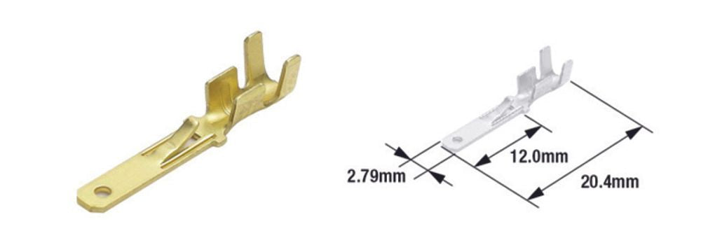 SP 1123747 TOURMAX Elektrischer Quetschverbinder Stecker Pin männlich Typ 110 (100 Stck.)  passend fuer