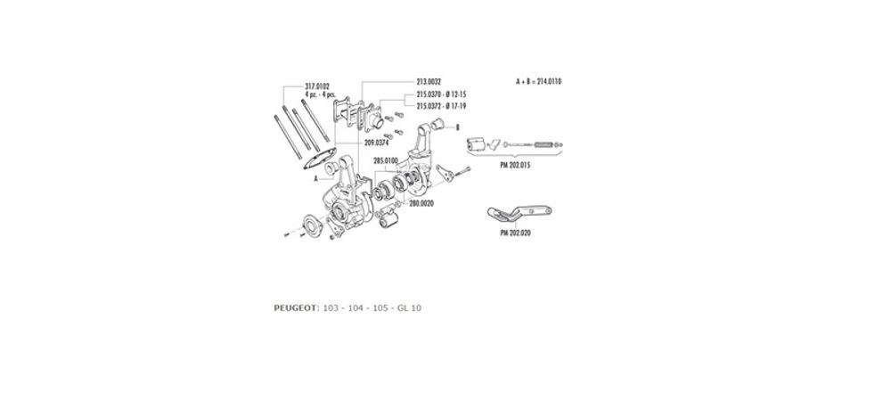 SP 1125917 POLINI Kurbelgehäuse Peugeot mit Halterung  passend fuer PEUGEOT 103