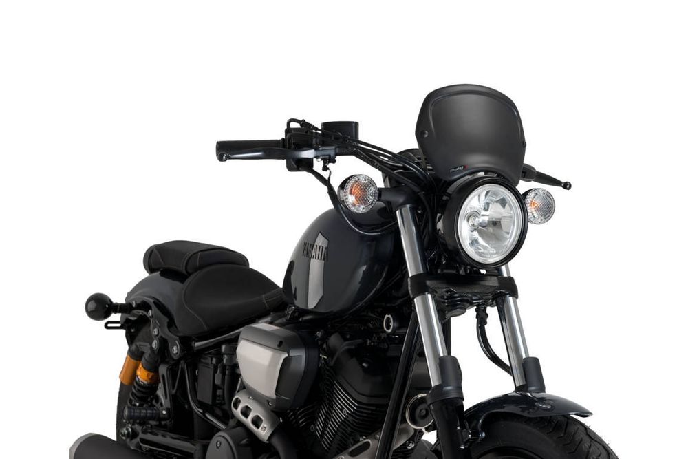 PUIG 3812J Frontplatte ABS  passend fuer YAMAHA XV950 Mattschwarz