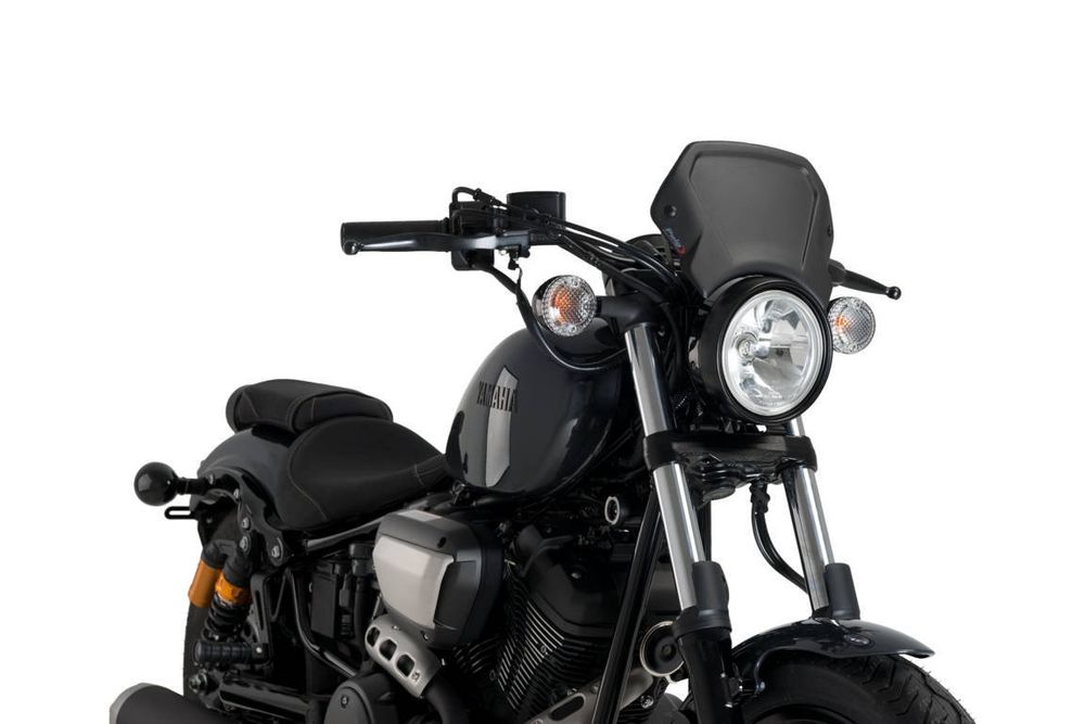 PUIG 3813N ALU Frontplatte  passend fuer YAMAHA XV950 Schwarz