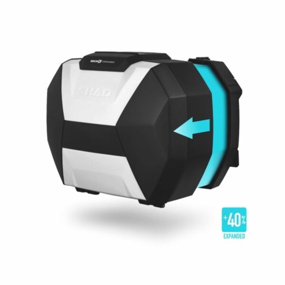 SP 1127322 SHAD SH38X Aluminium Expandierbare Seitenkoffer Set  passend fuer HONDA FORZA 750 Aluminum &